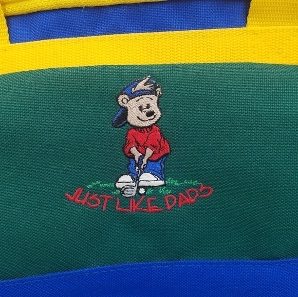 Vintage Just Like Dad Golf Bag Duffle Luggage Suitcase - Picture 6 of 8